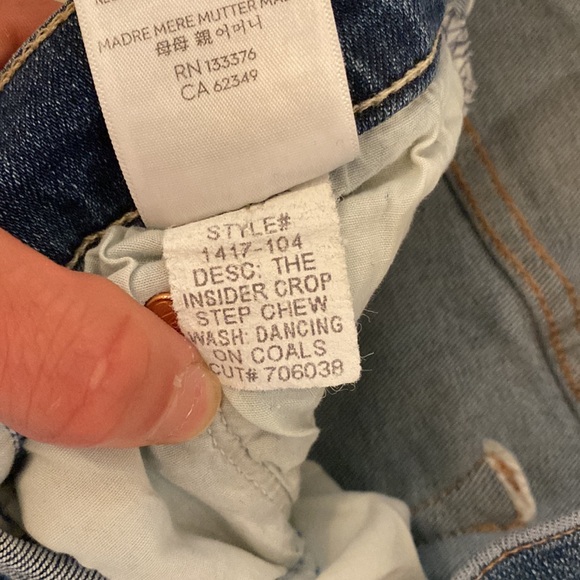 MOTHER “The Insider Crop Step Chew” Jeans - Picture 4 of 7